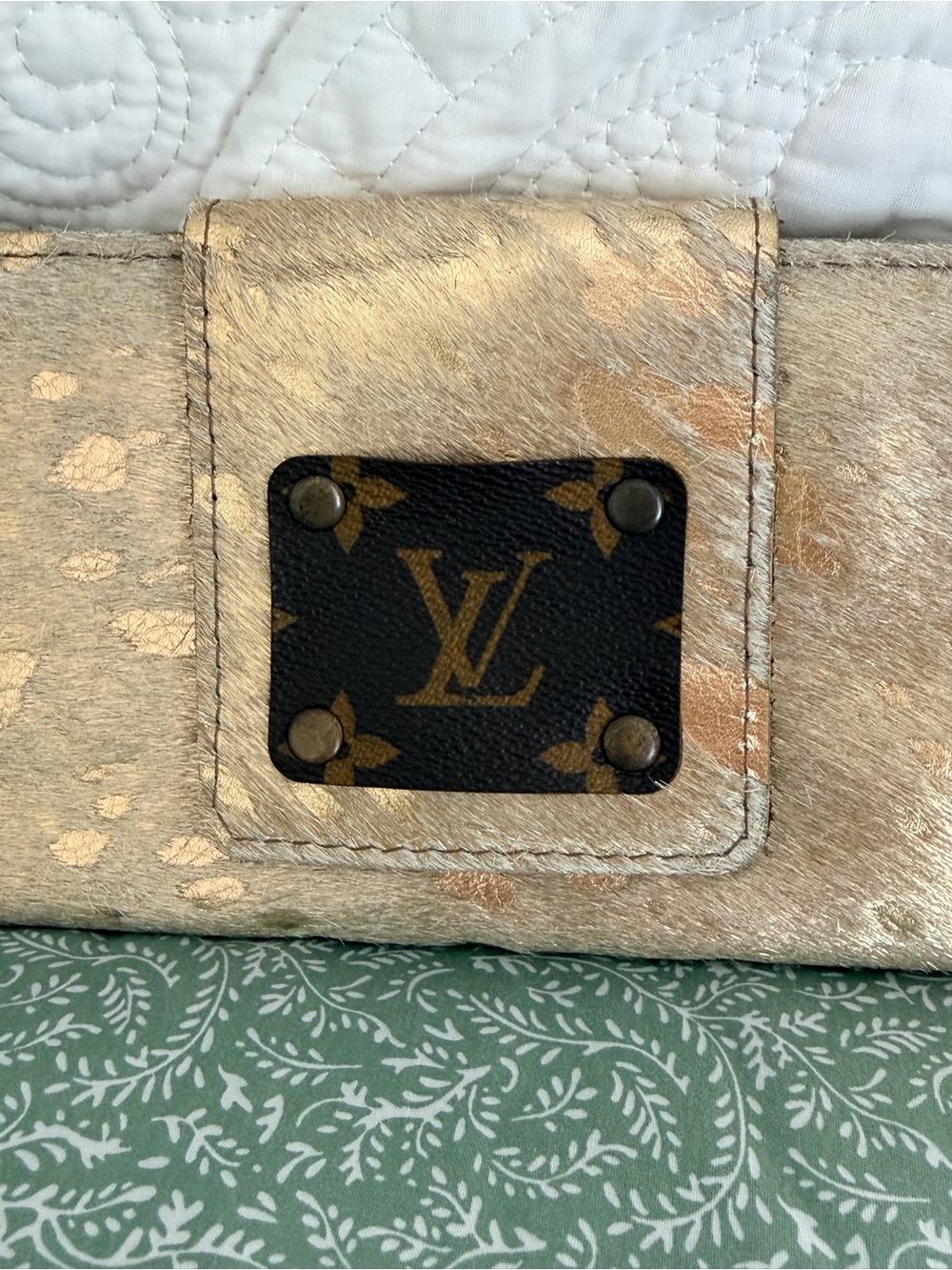 Metallic Gold Leather Wallet with Signature Plaque by “Keep it Gypsy”